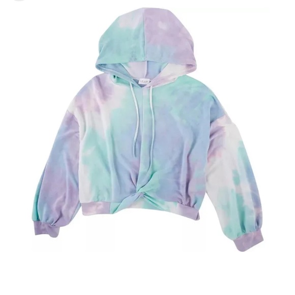 Gusto Boutique Tops - Women’s Purple Blue White Tie Dye Katie Boutique Sweatshirt NWT